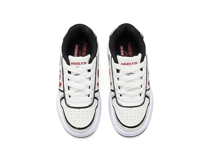 Кроссовки с колесами Kama-CC Heelys, White/Black/Red — фото 3