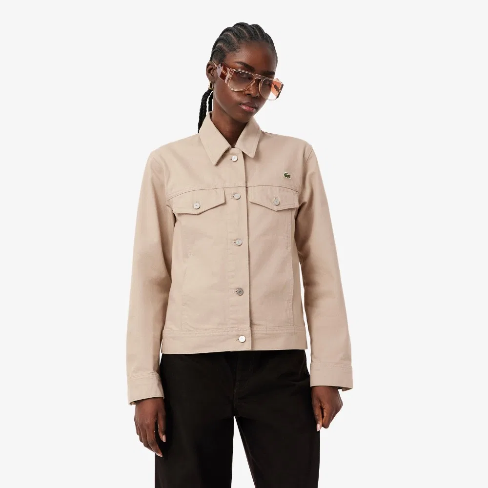 Куртка джинсовая Lacoste Tracker, бежевая