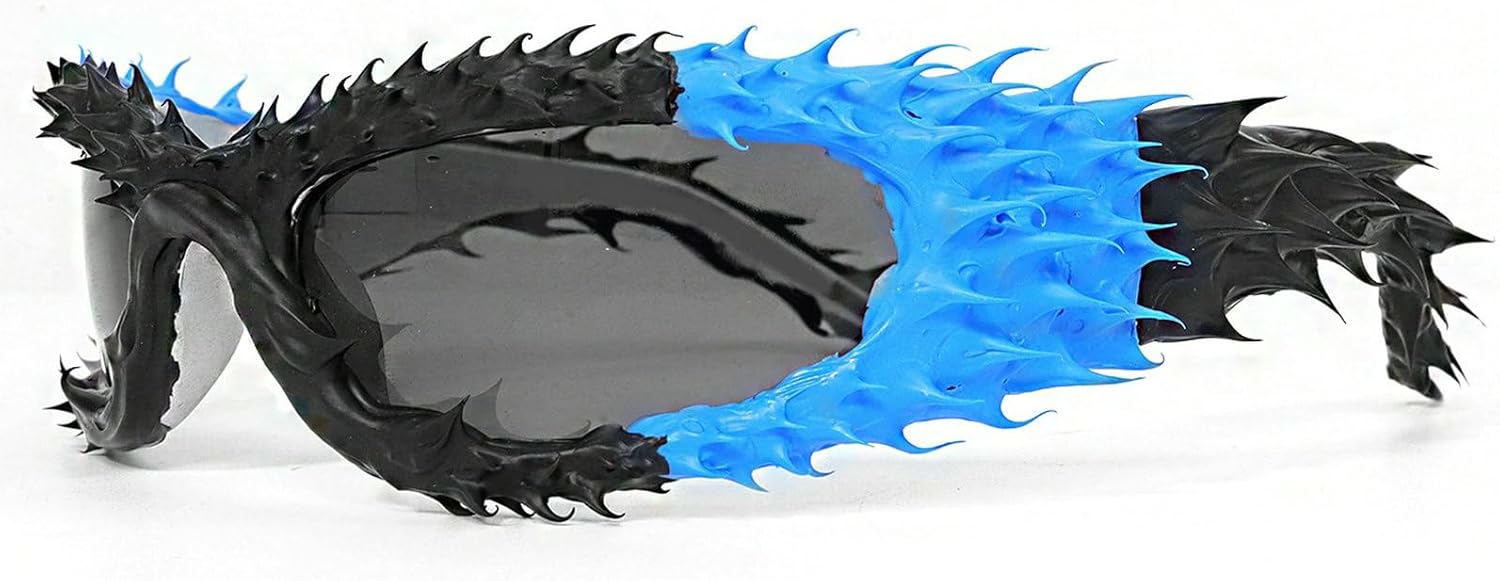 

Солнцезащитные очки в стиле панк Y2K ручной работы с эффектом капельного клея для мужчин и женщин, роскошные солнцезащитные очки-маска для мужчин 2025 года. Стильные очки-маска mincl, C2