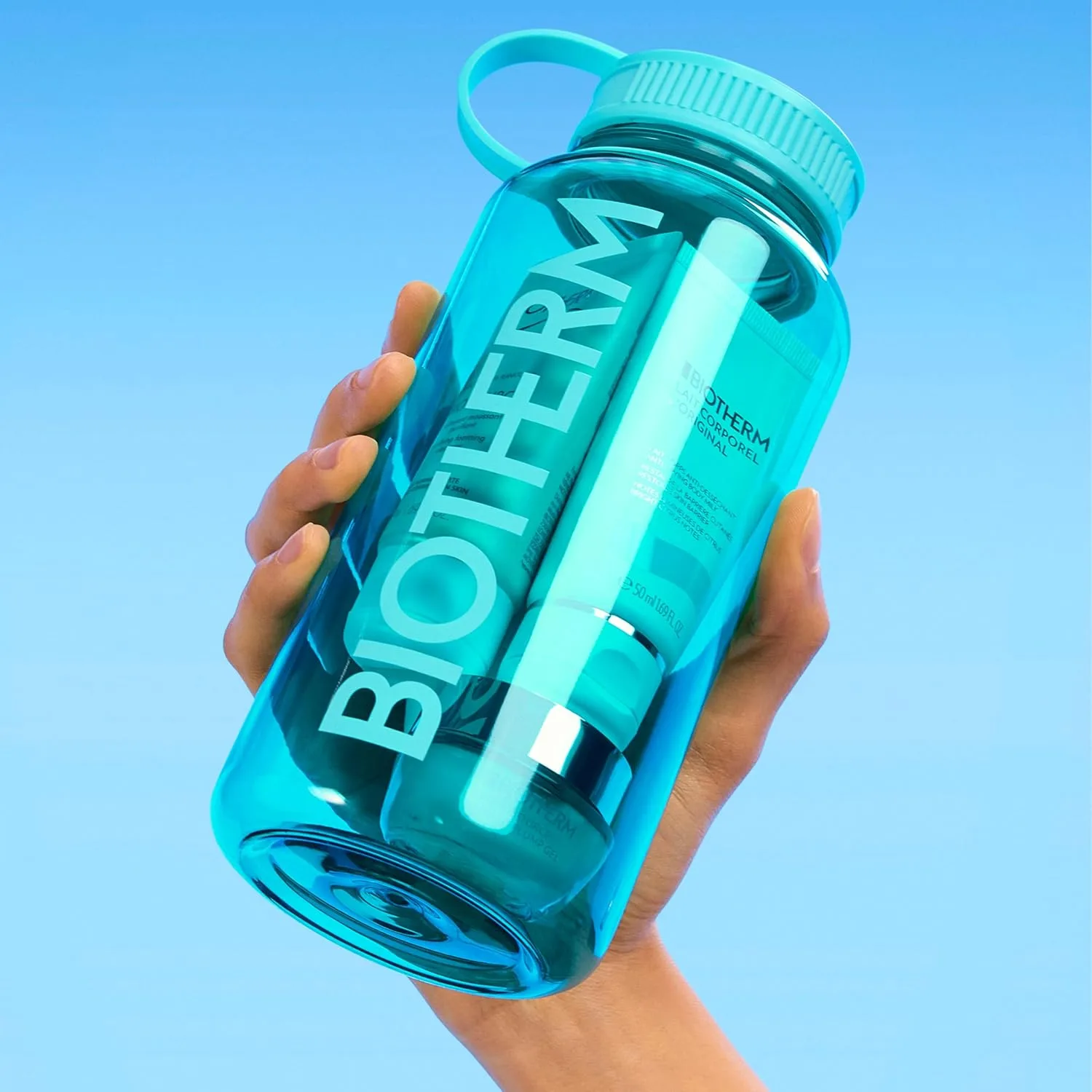 Набор Biotherm — The Drop - Aqua Drop для женщин, набор для увлажнения кожи и тела для нормальной и жирной кожи, 1 л в переработанной многоразовой — фото 3