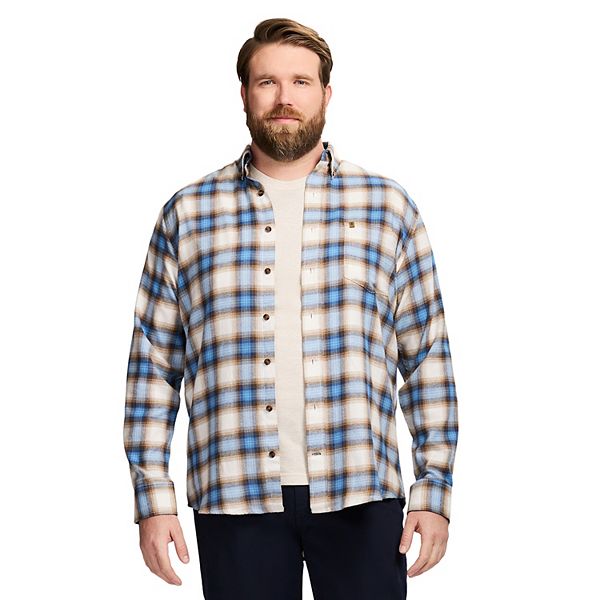 

Рубашка Big & Tall Stratton с длинным рукавом в клетку Izod, True Navy