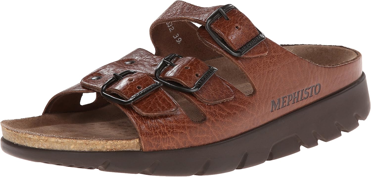 

Мужские сандалии Mephisto Zach из кожи теленка цвета загара, Desert