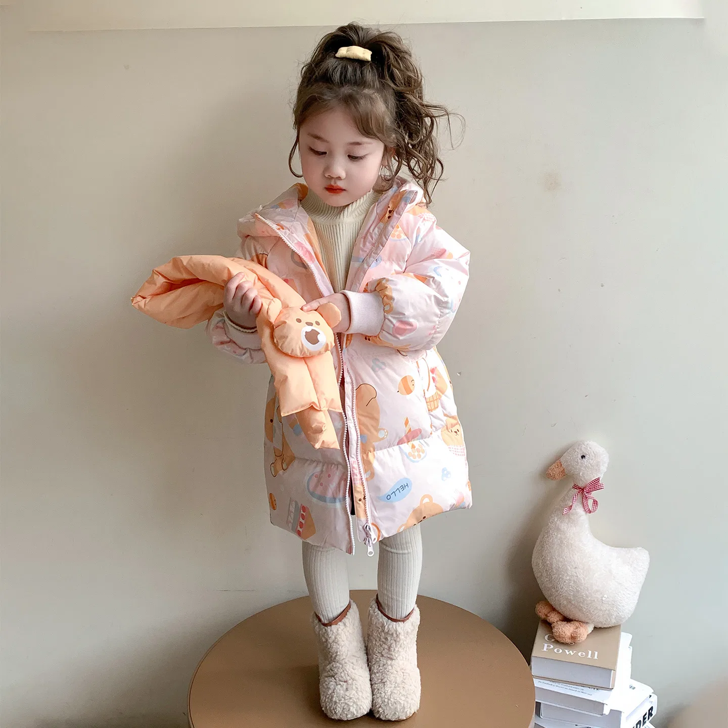 Пуховик детский с капюшоном Disney Pre School розовый — фото 4