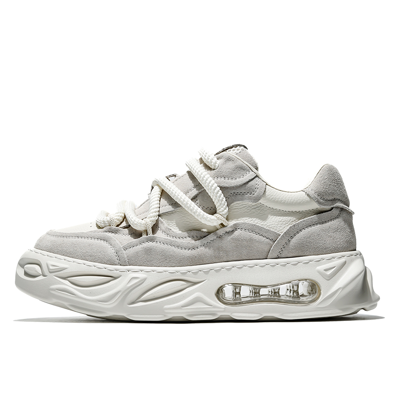 

Кроссовки для скейтбординга мужские низкие бело-черно-зеленые MOERBAI