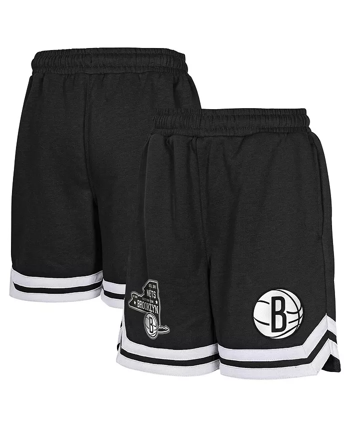 

Черные флисовые шорты Big Boys and Girls Brooklyn Nets Teardrop Outerstuff