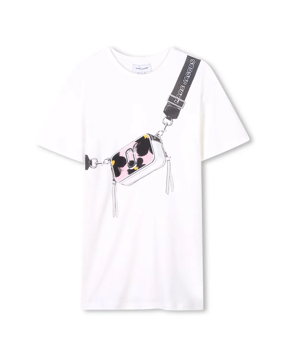 

Платье для девочки из хлопка с короткими рукавами Marc Jacobs, многоцветный