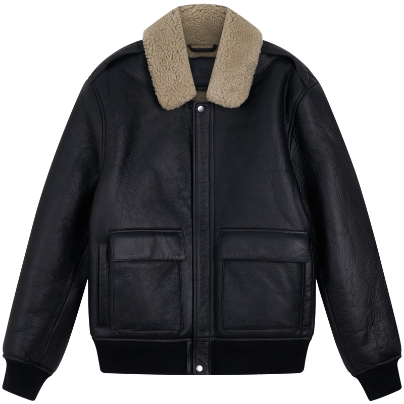 

Бомбер с воротником из овчины Calvin Klein, черный