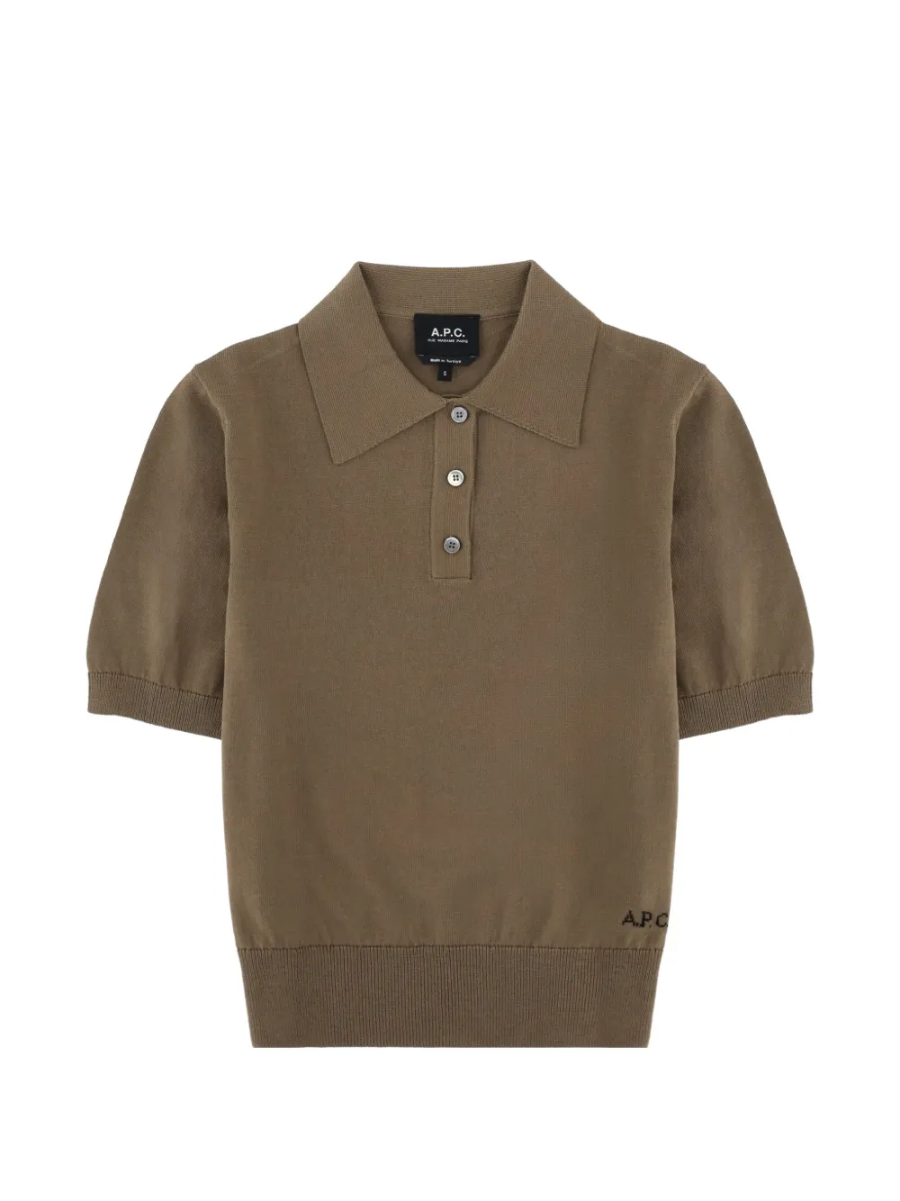 

Рубашка поло на пуговицах A.P.C., коричневый
