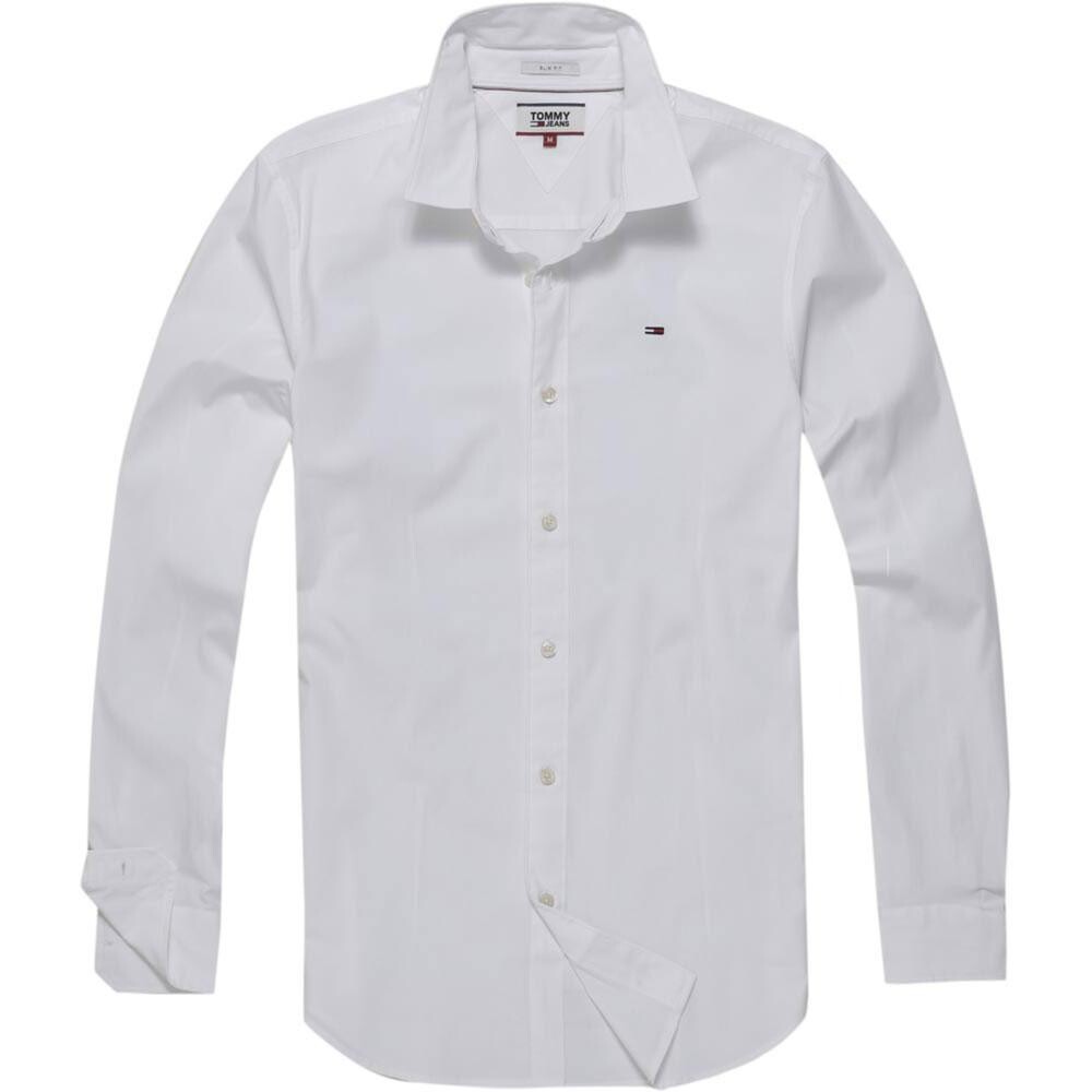

Рубашка с длинным рукавом Tommy Jeans Original Stretch Slim Fit, белый