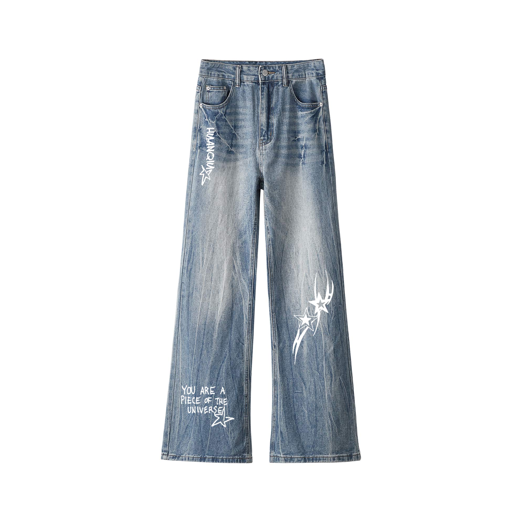 

Джинсы Unisex Moderate Straight Fit HUANQIU, синий fleece-lined