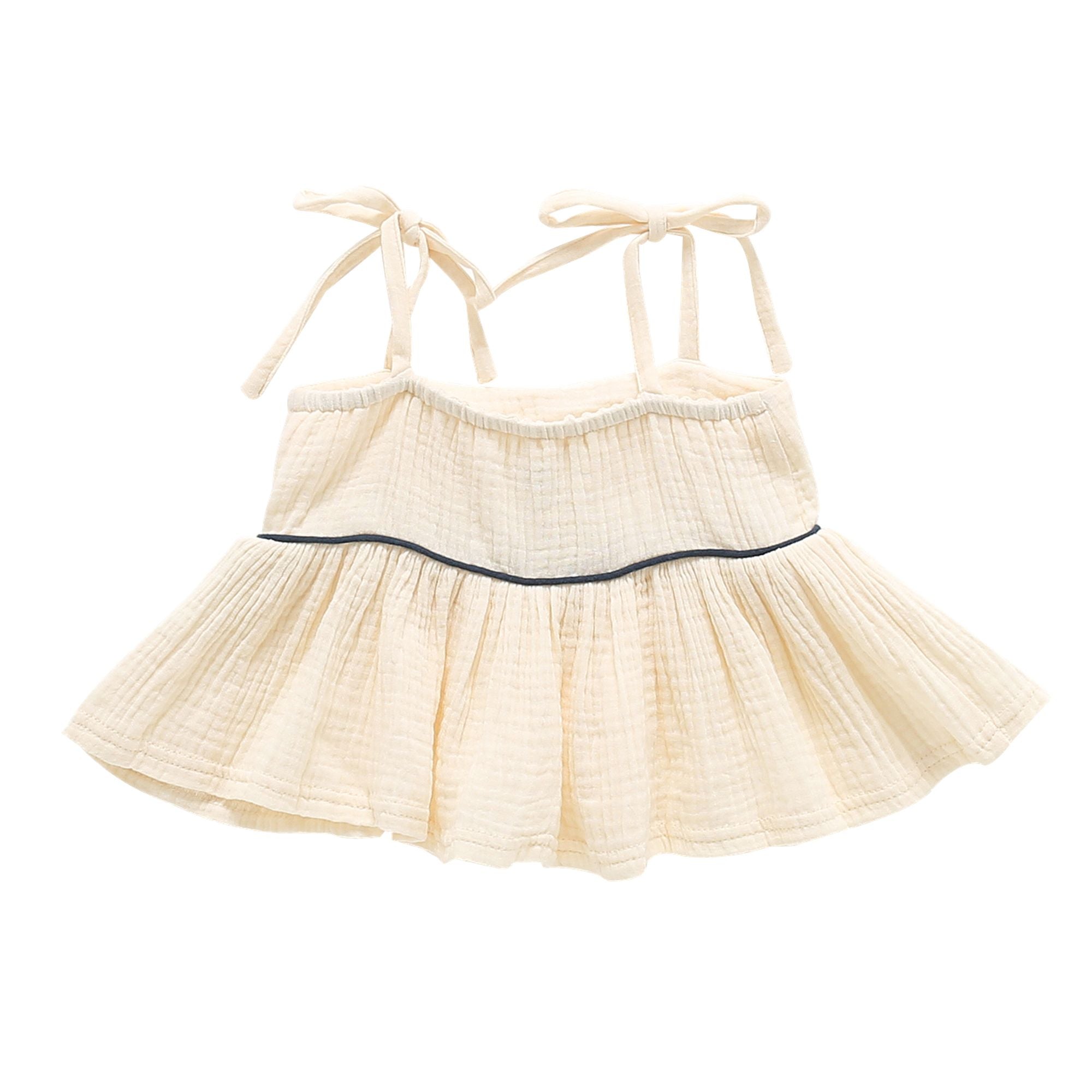 

Топ с баской Omamimini, кремовый