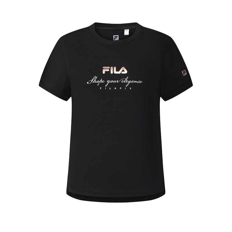 

FILA Фитнес-футболка обычного кроя для женщин Pitch Black, Черный, FILA Фитнес-футболка обычного кроя для женщин Pitch Black