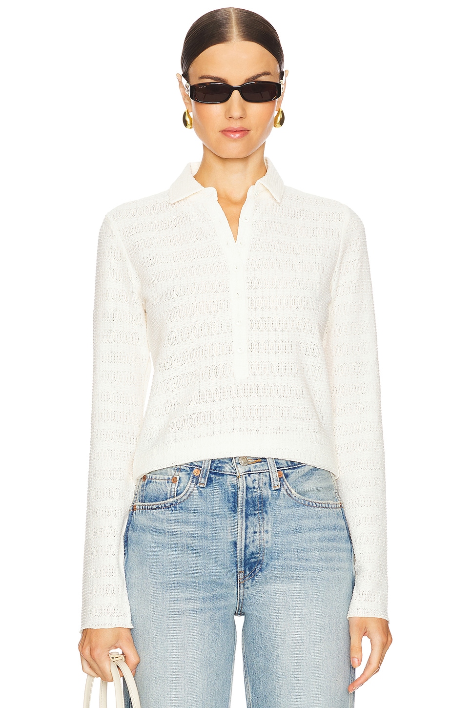 

Поло с длинным рукавом julia Rag & Bone, белый