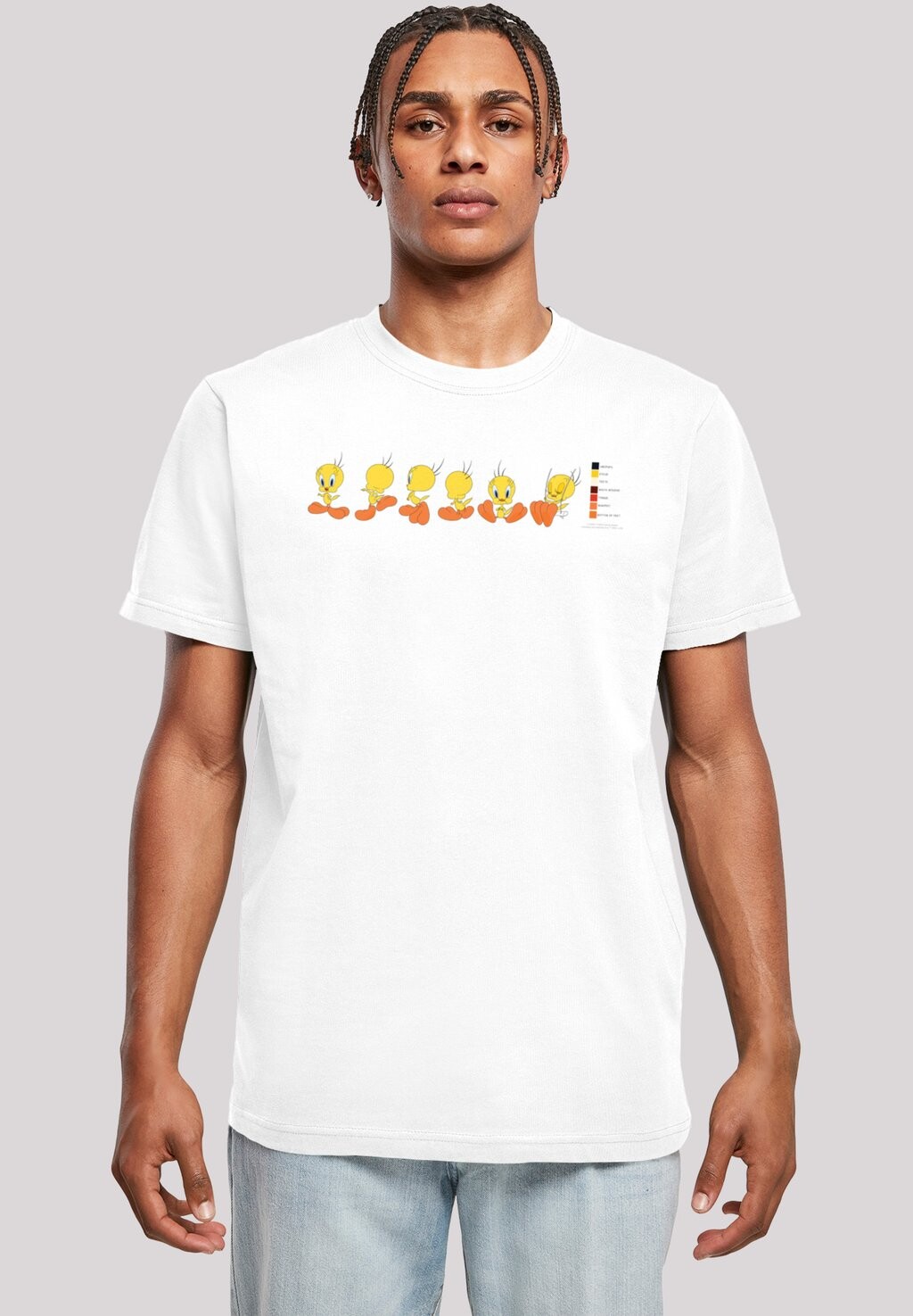 

Футболка с принтом LOONEY TUNES TWEETY PIE COLOUR CODE F4NT4STIC, цвет white