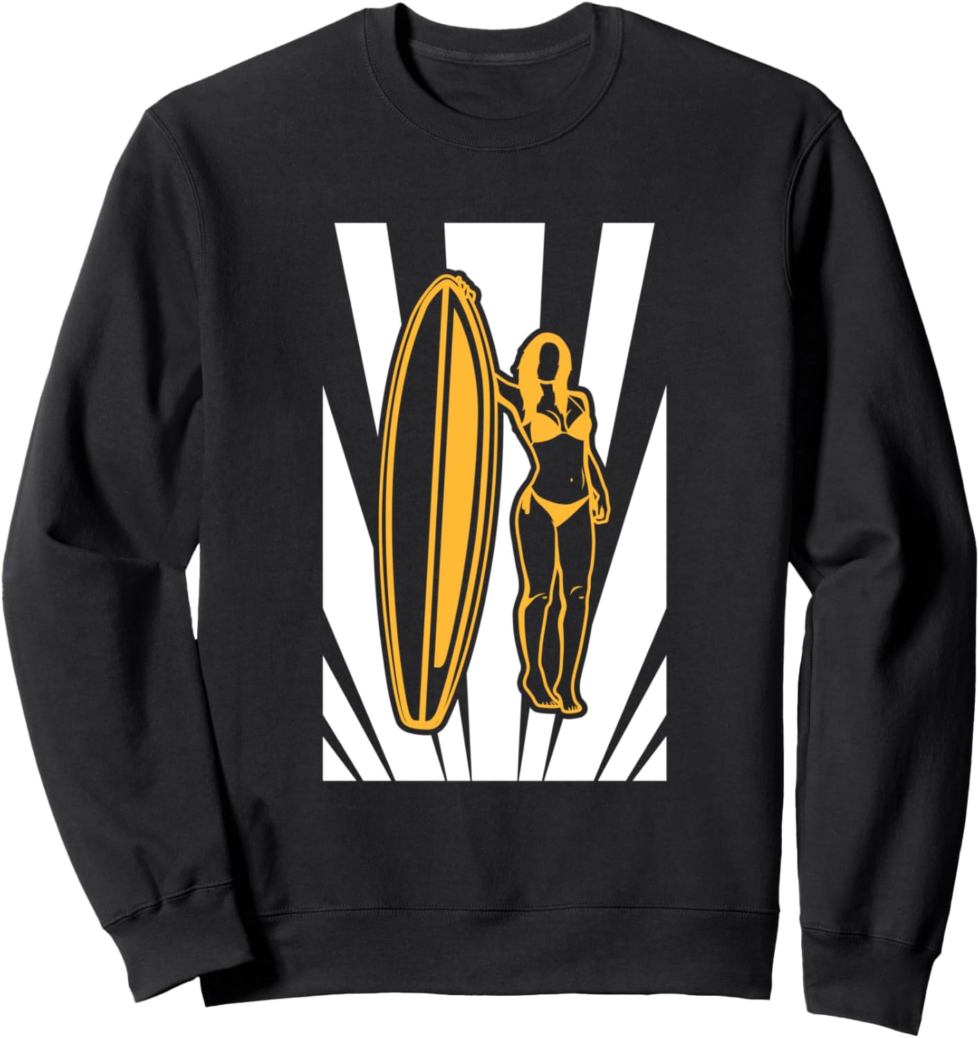 

Толстовка с рисунком девушки-серфингистки, посвященная досочным видам спорта Girls' Board Sports Graphic T-Shirt, черный