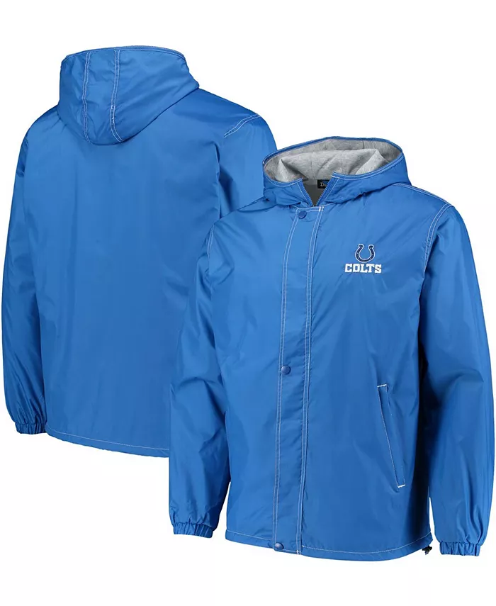 

Мужская куртка Royal, белая Indianapolis Colts Legacy Stadium на молнии Dunbrooke
