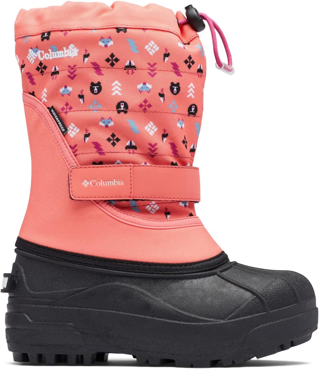 

Columbia YOUTH POWDERBUG PLUS II PRINT ботинки, Blush Pink/White