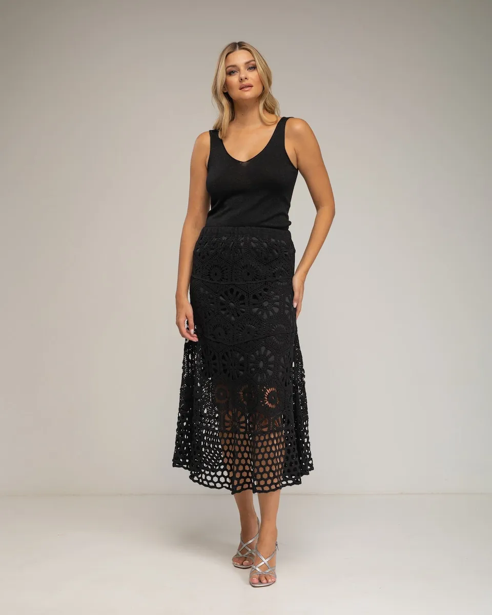 

Миди-юбка крючком Tantra, черный