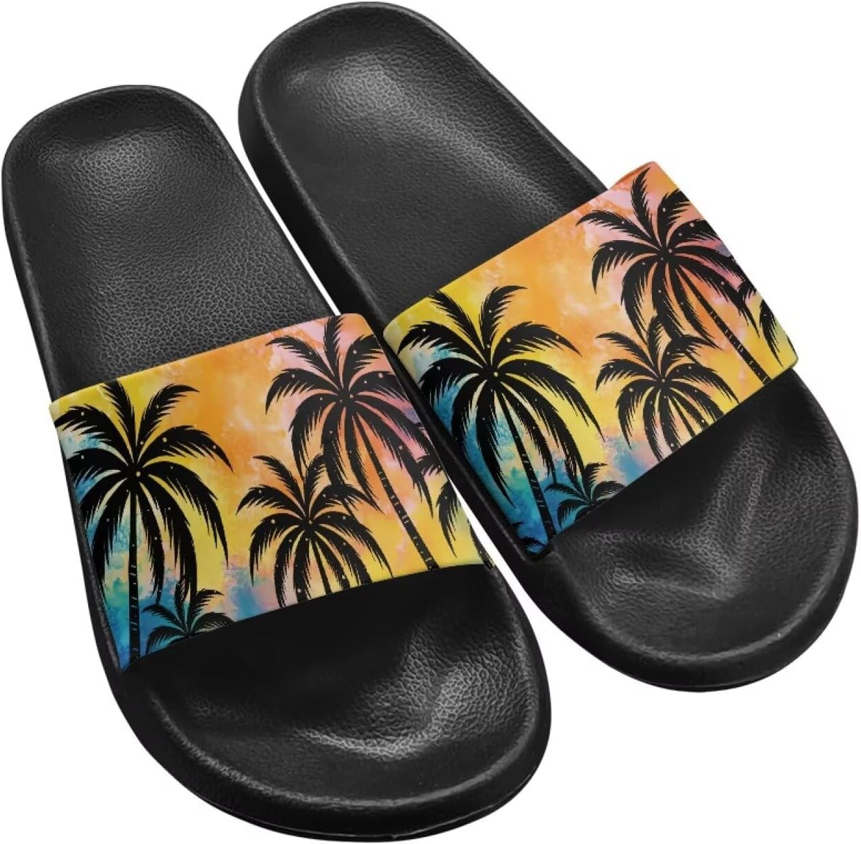 

Сандалии-шлепанцы Jrysaedy для женщин и мужчин, ультракомфортные, восстанавливающие форму, мягкие летние пляжные тапочки, Hawaiian Palm Trees