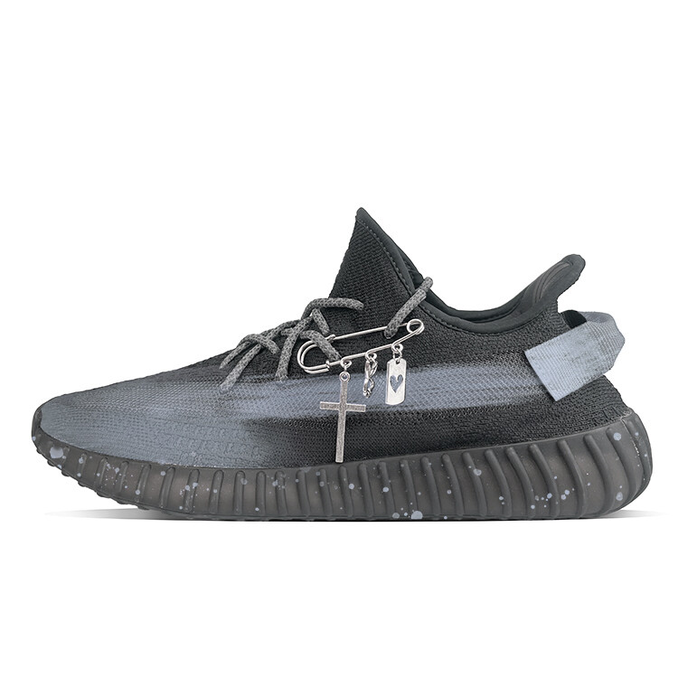 Кроссовки Yeezy Boost 350 V2 Lifestyle унисекс с низким верхом, черный, серый Adidas Originals