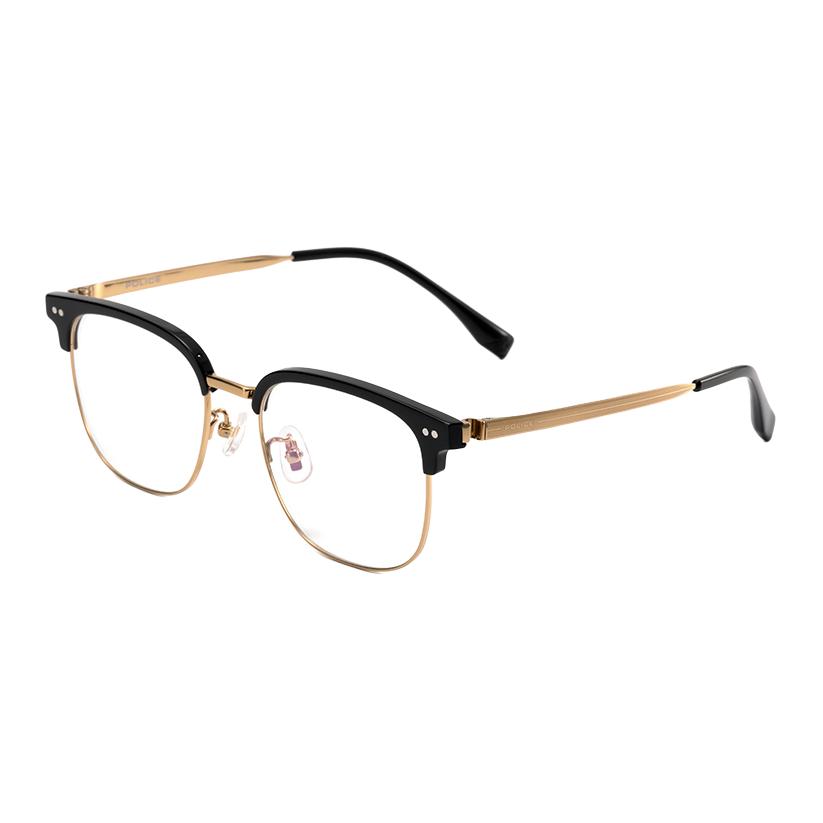 

Police Титановые квадратные очки унисекс серые, VPLQ98K-0300 Bright Black