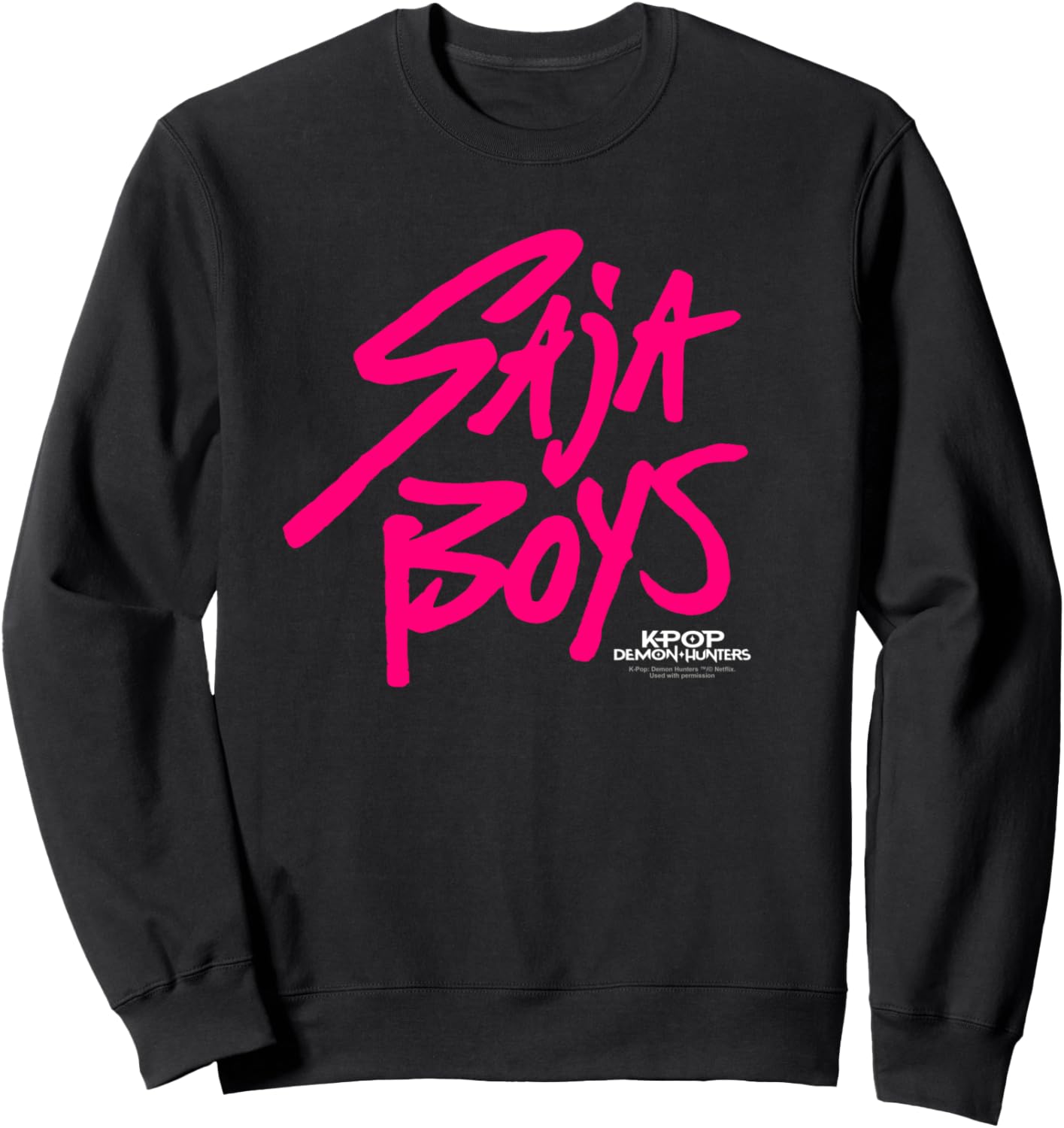 

K-pop Demon Hunters Saja Boys Розовая толстовка с логотипом Kpop Demon Hunters, Розовый, K-pop Demon Hunters Saja Boys Розовая толстовка с логотипом Kpop Demon Hunters
