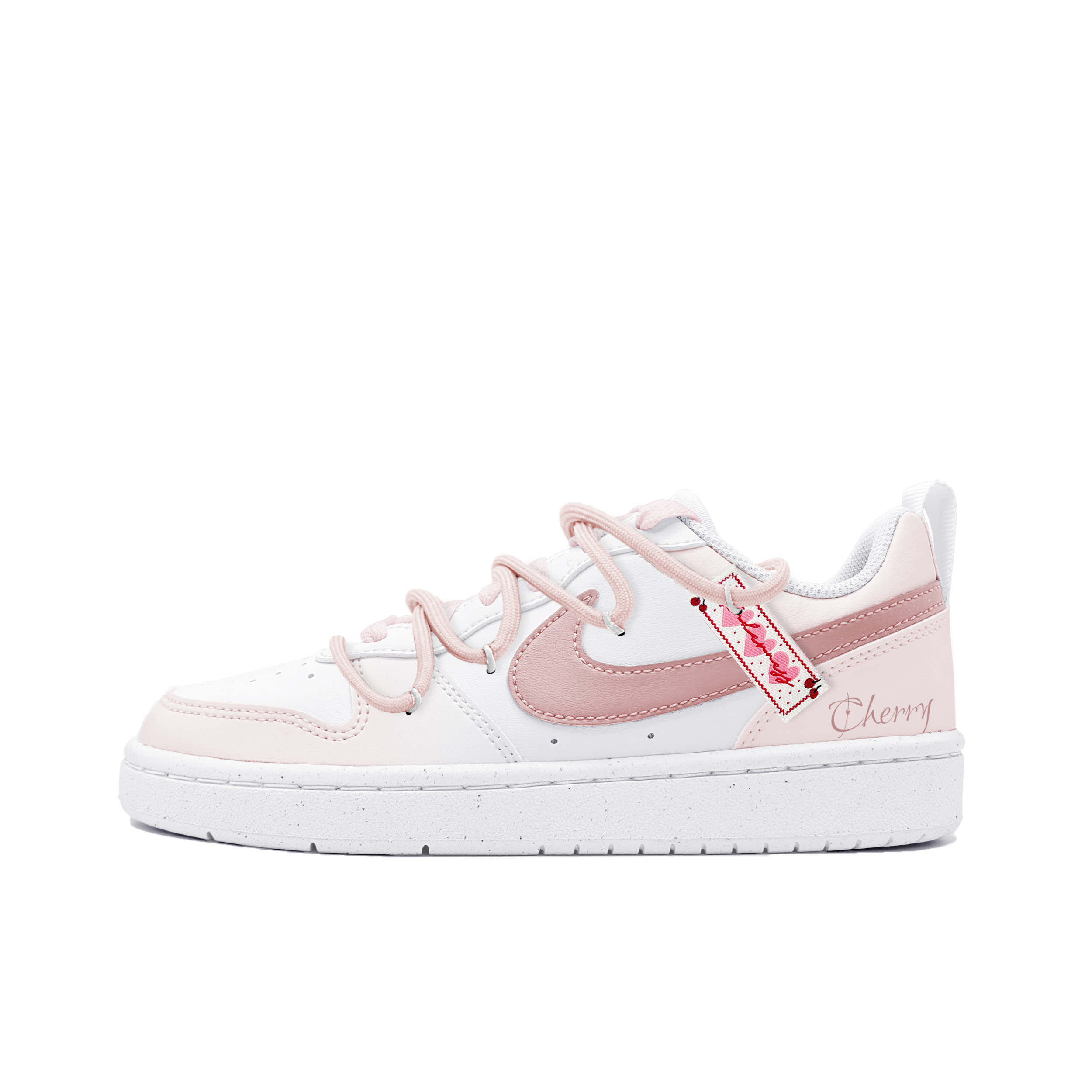 

Court Borough Cherry Ball амортизация, износостойкие низкие детские скейтбординговые кроссовки для подростков Nike, розовый