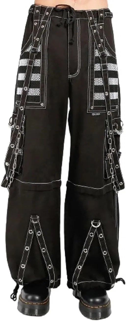 Джинсы брюки готические с цепями, Black