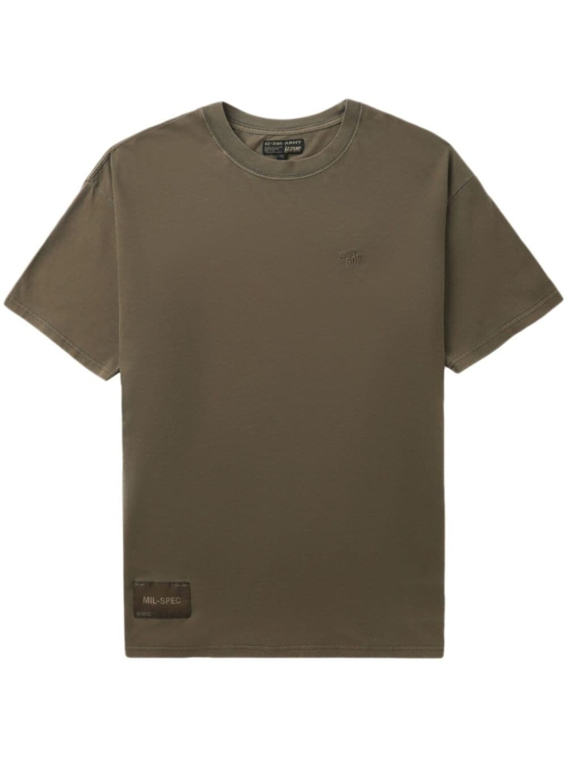 

izzue футболка с вышитой надписью, нейтральный цвет