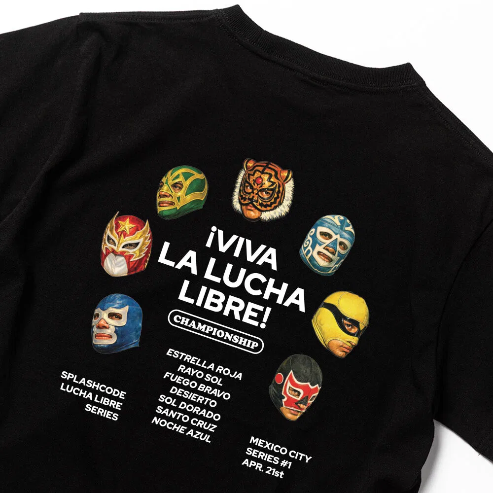 Детская чёрная футболка «Lucha Libre» от Splash Code — фото 3