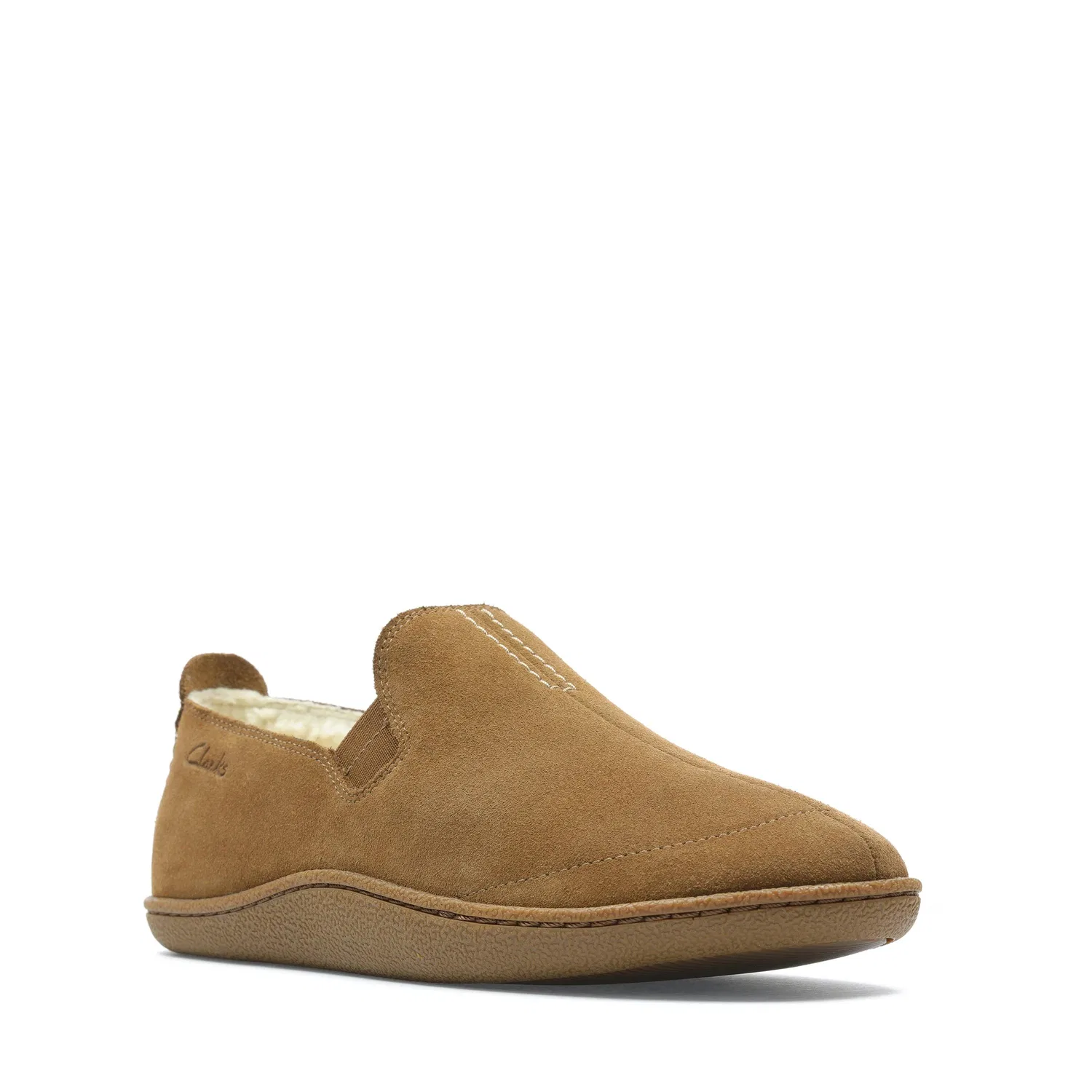 Тапочки Home Mocc на синтетическом меху Clarks, коричневый — фото 2