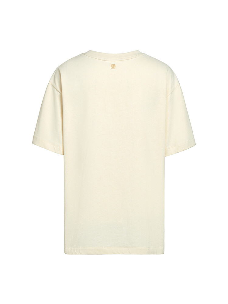 

Футболка женская Ochirly с короткими рукавами и принтом, светло-абрикосовый