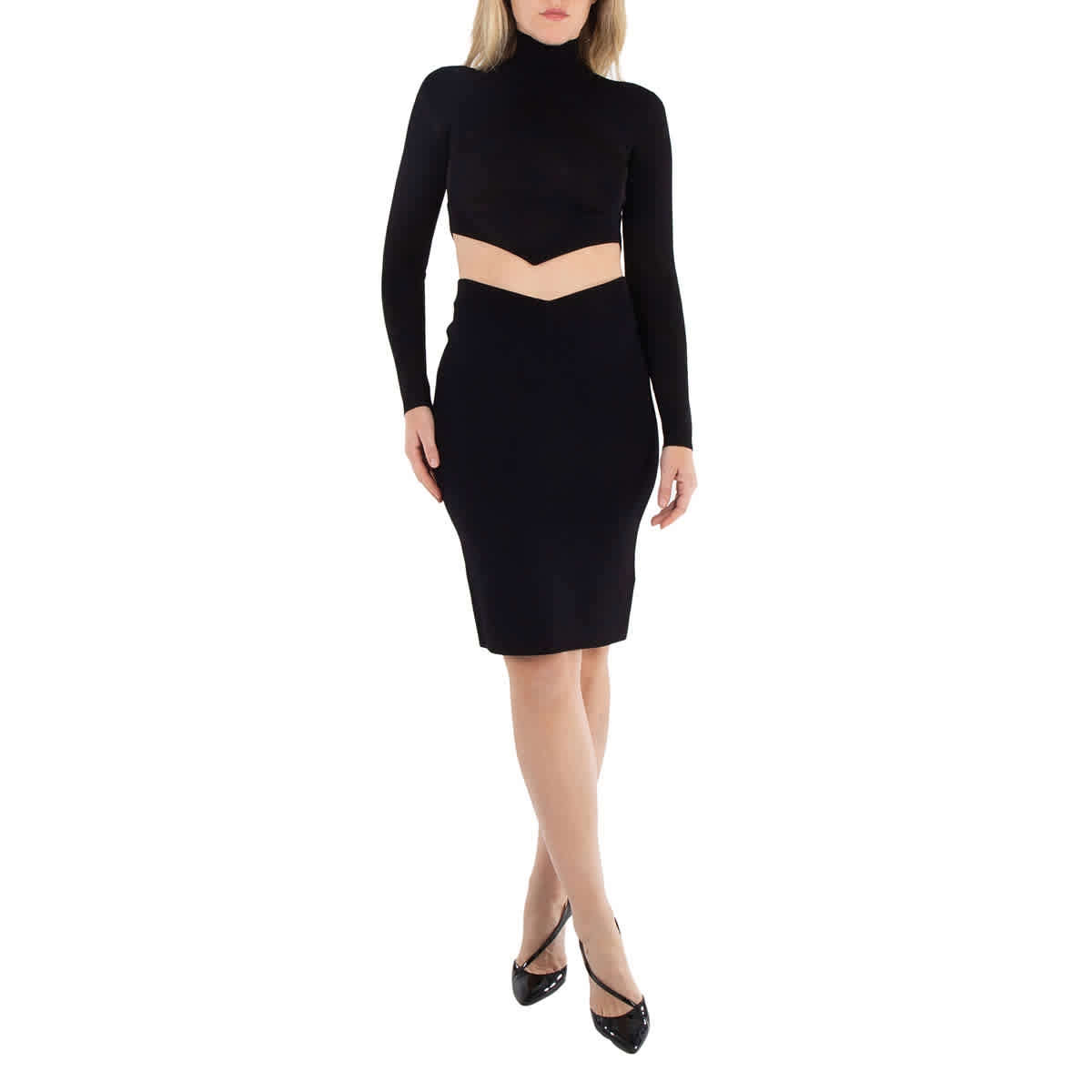 

Burberry Long Sleeve Turtleneck Top, черный