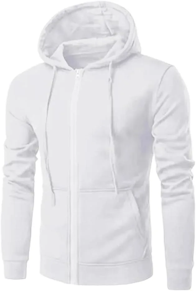 

Мужская худи с капюшоном на молнии, спортивная, Slim Fit