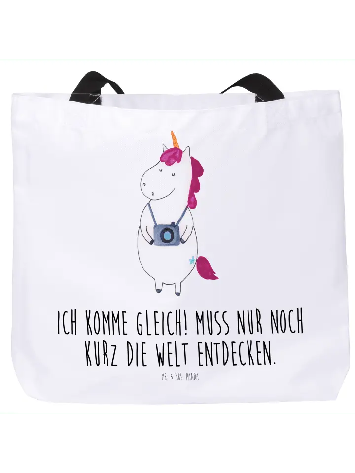 

Сумка-шоппер Mr & Mrs Panda Einhorn Fotograf, белый