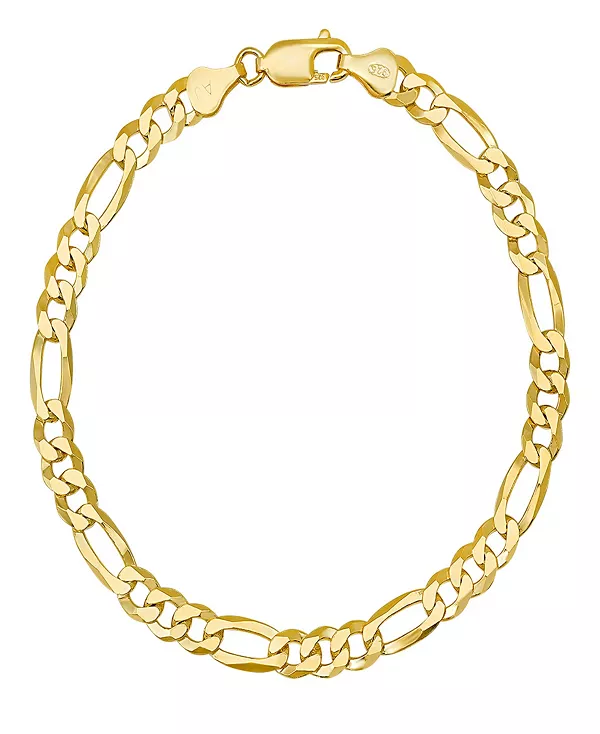 

Унисекс-Браслет из стерлингового серебра 14 карат с покрытием из золота 150 пробы, суперплоский, 8,5 дюймов Steeltime, gold