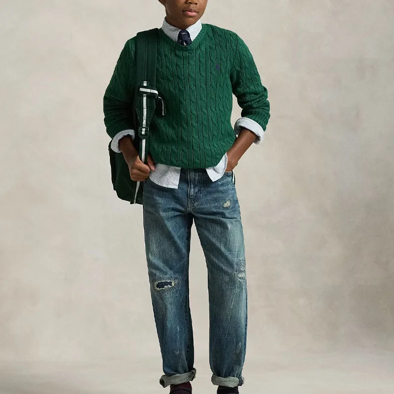 Свитер FW25 для детей Polo Ralph Lauren, Sports Green — фото 4