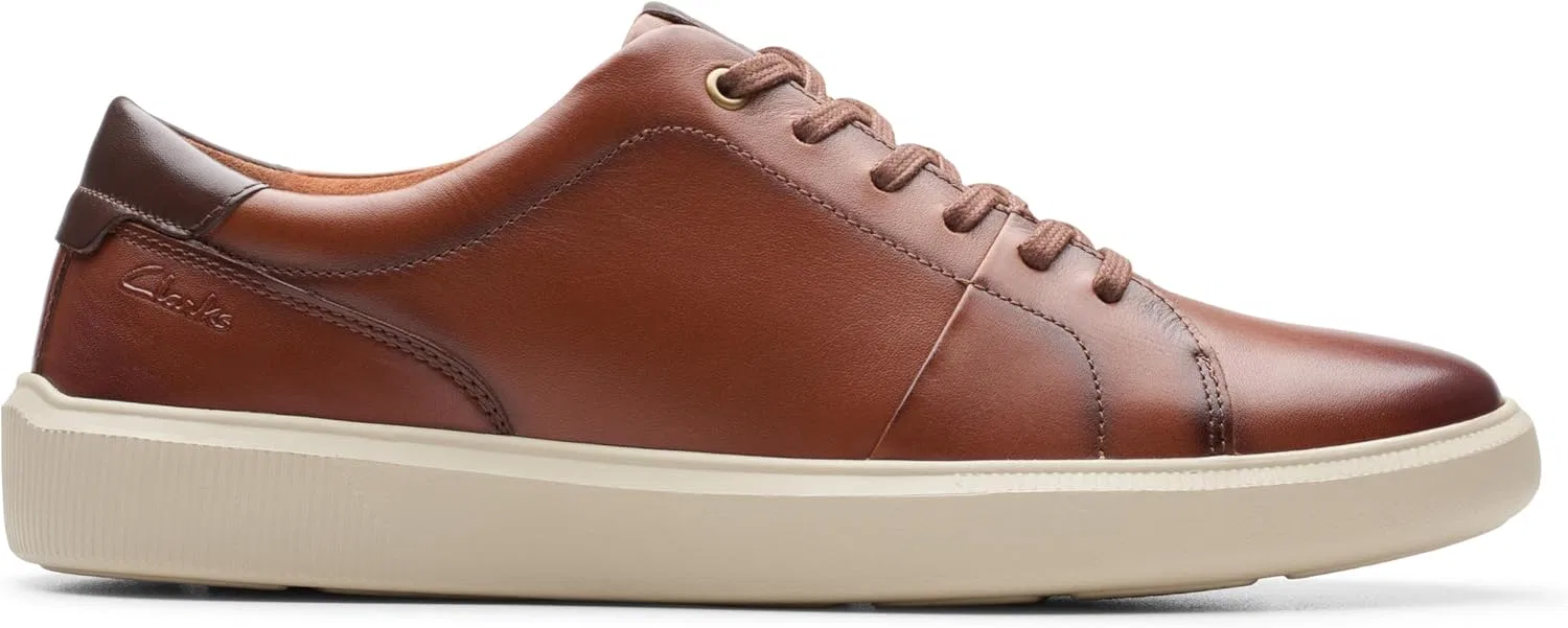 Мужские кроссовки Clarks Brodin Lace, Dark Tan Leather — фото 2
