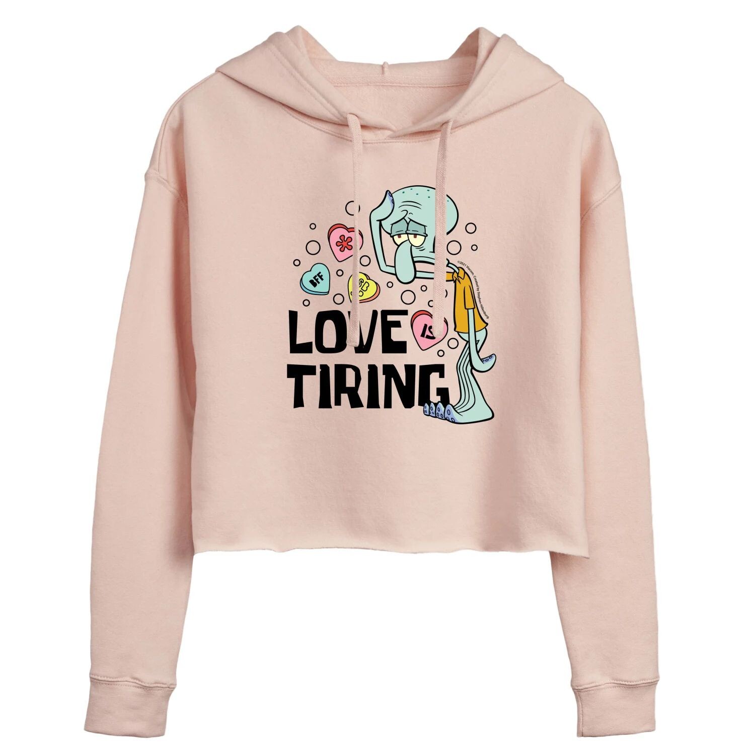 

Укороченная толстовка с капюшоном для юниоров «Губка Боб Love Is Tiring» Licensed Character