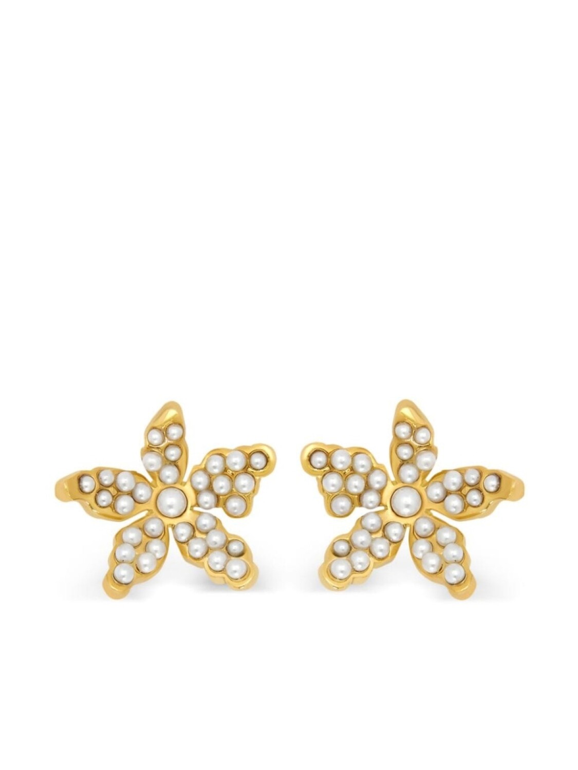 

Серьги Pavé Pearl Flower Oscar de la Renta, золотой