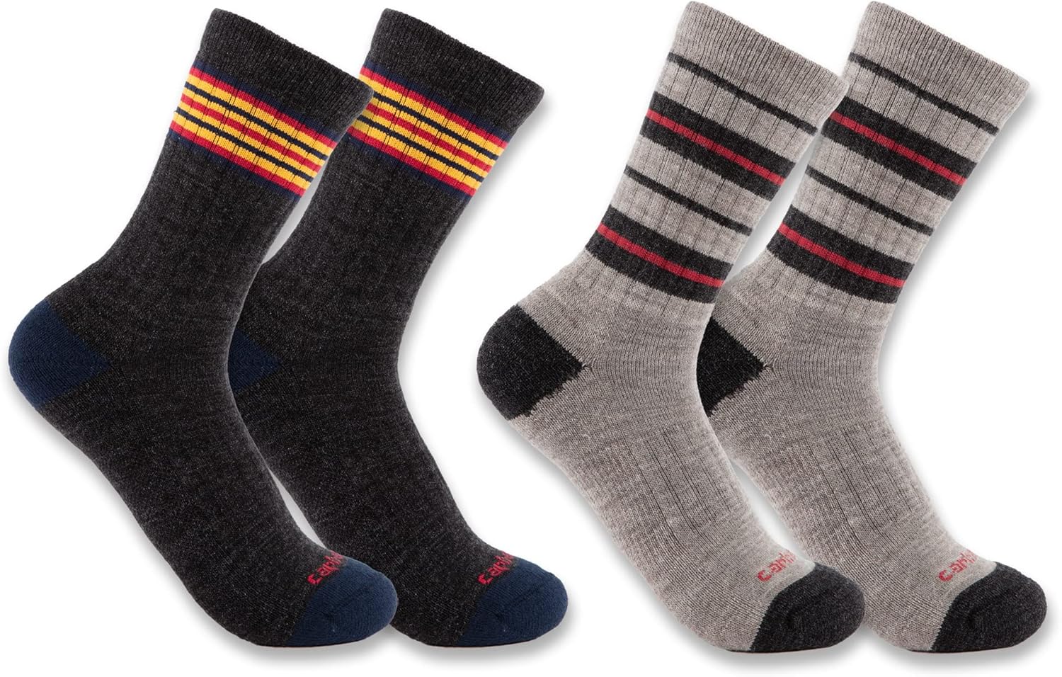 

Carhartt мужские носки Midweight Stripe Crew, 2 пары, Assorted 1
