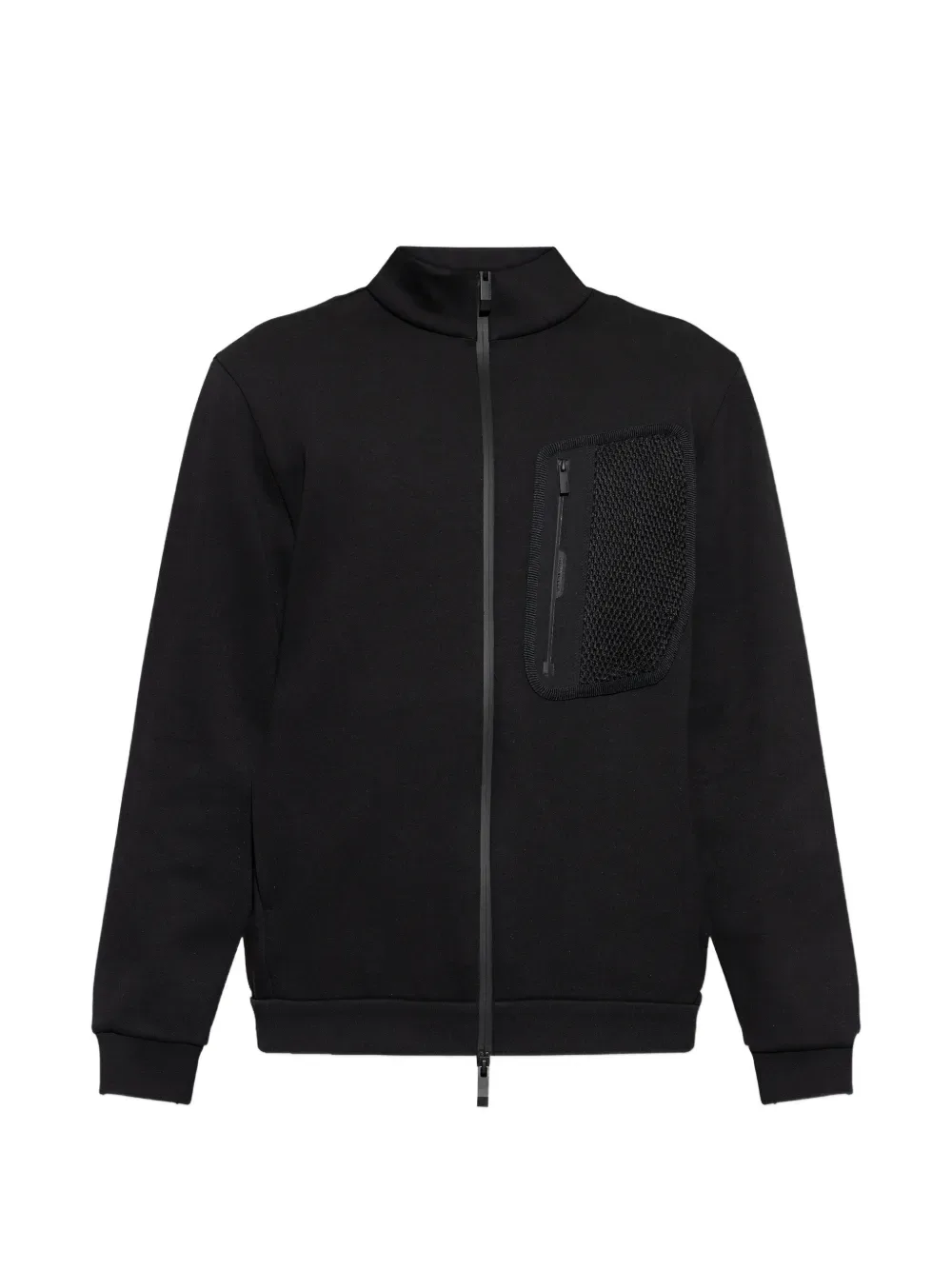 

Толстовка на молнии с сетчатыми карманами Moncler, черный