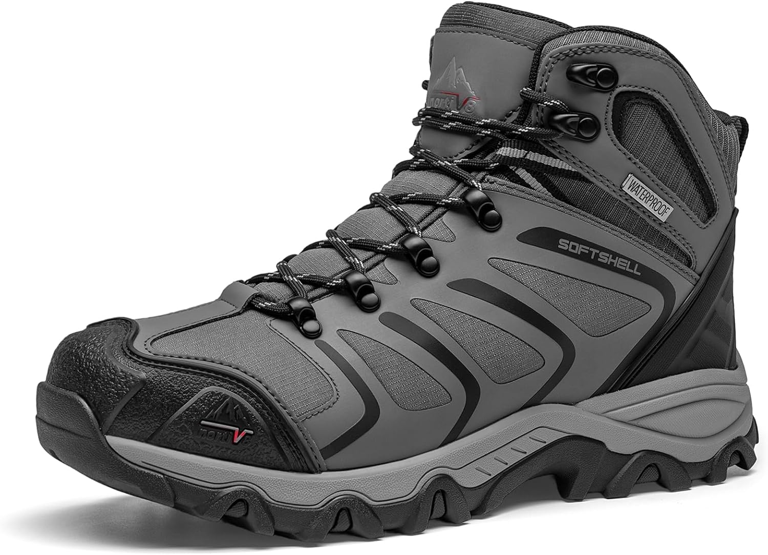 

Мужские водонепроницаемые походные ботинки NORTIV 8 до щиколотки, легкая обувь для треккинга и прогулок по тропам Armadillo, темно-серый