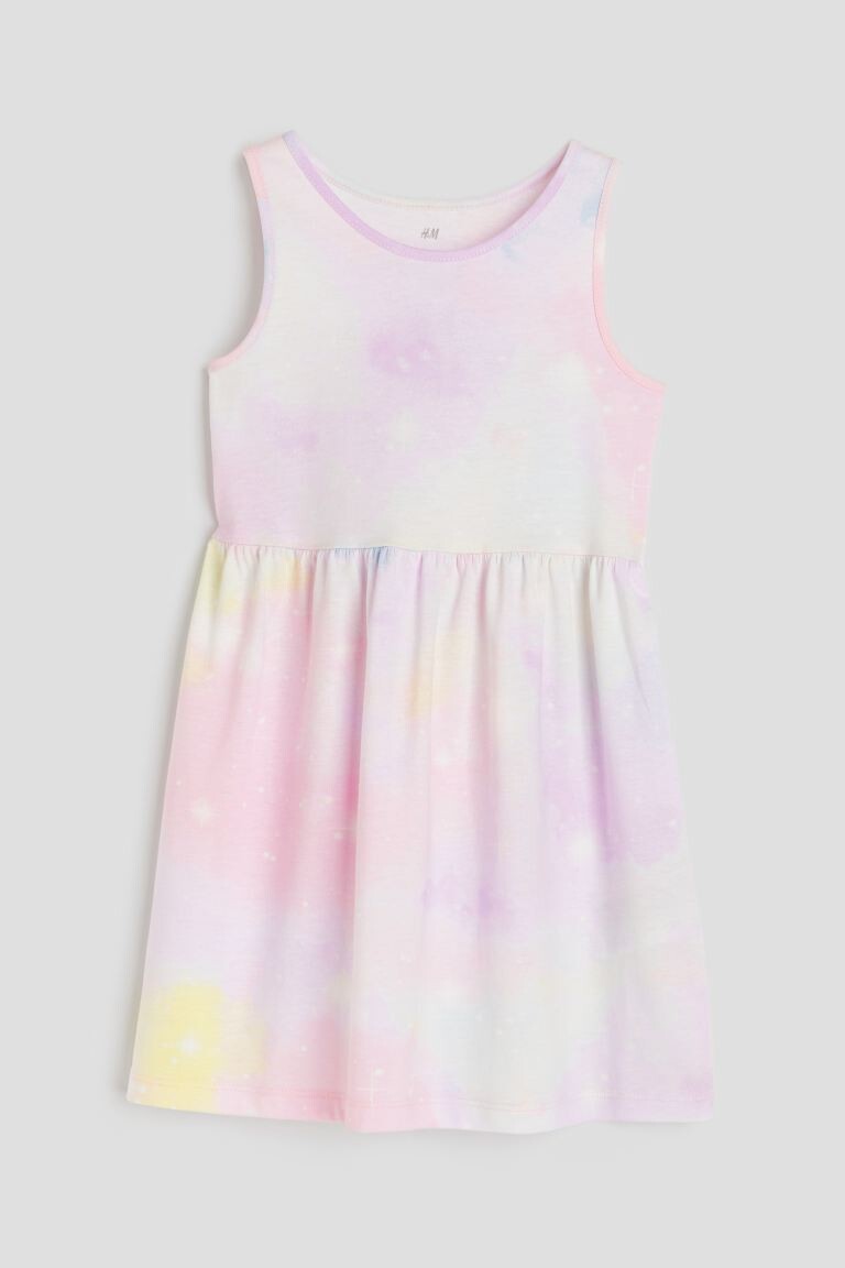 

Хлопковое платье с рисунком H&M, розовый