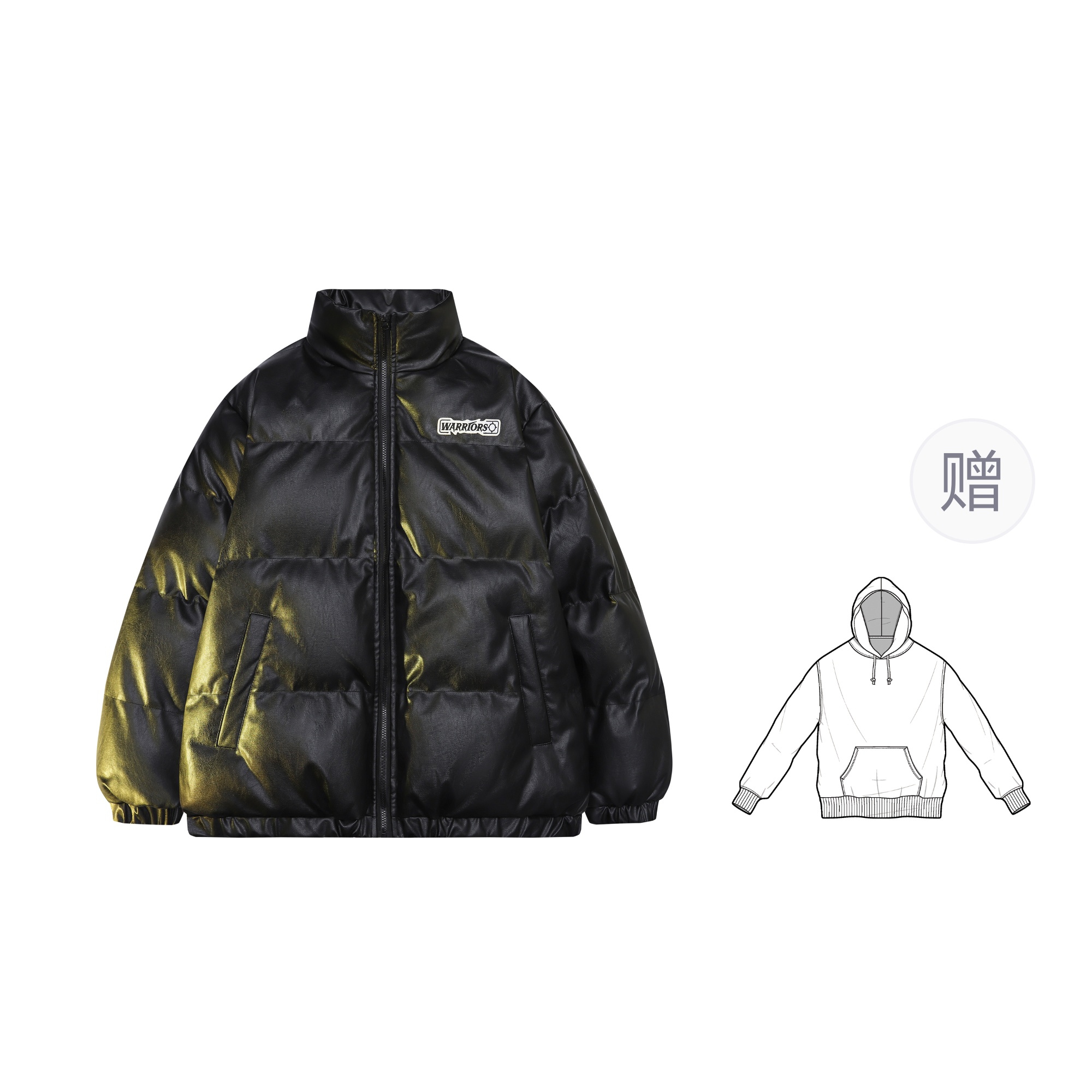 

DOKI Пуховик Douluodalu, Black (Comes with Sweatshirt)