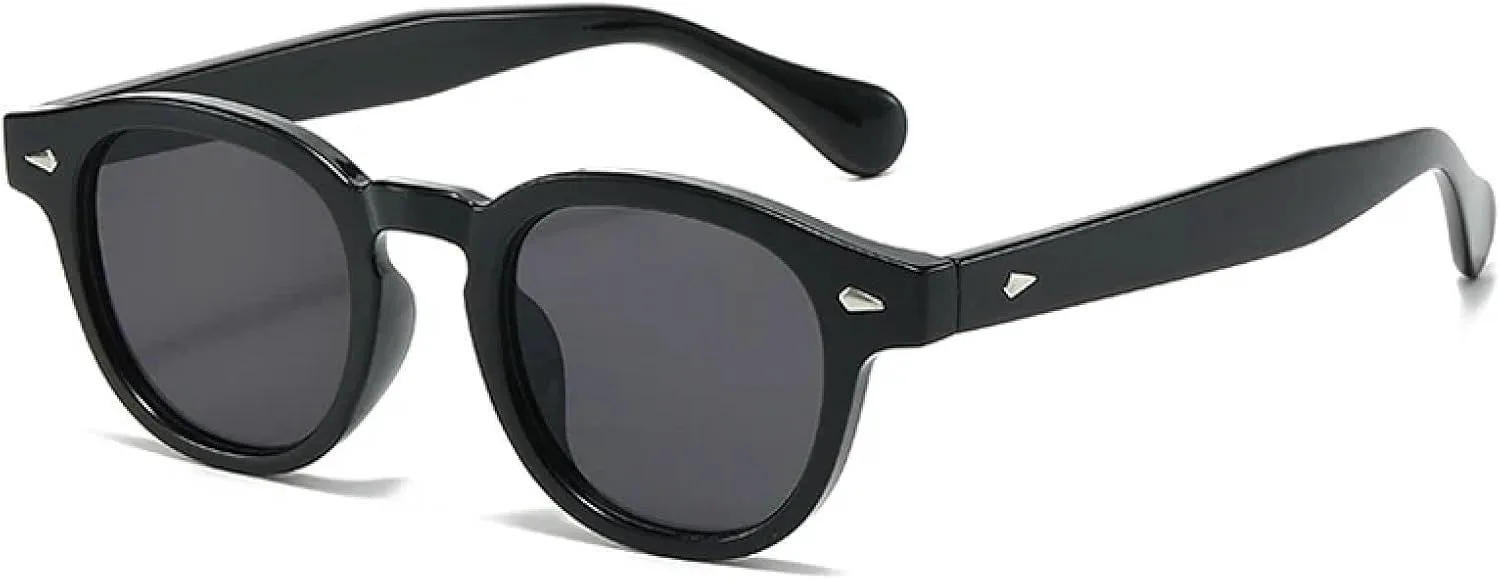 

Модные женские солнцезащитные очки овальной формы конфетных цветов с ретро-заклепками и градиентным переходом цвета, защита от УФ-излучения UV400 TVTBBVV, Black Gray