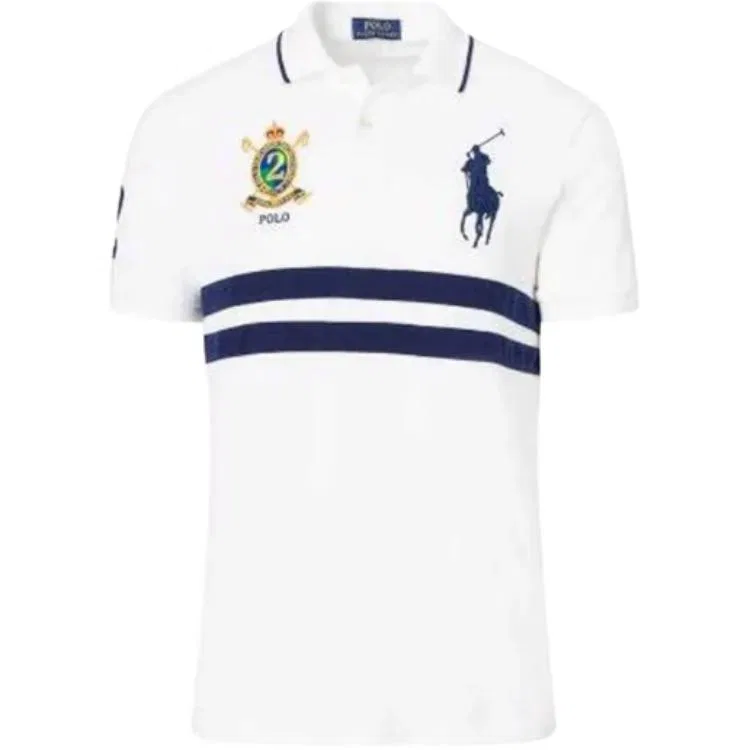 Поло Polo Ralph Lauren Big Pony Slim Fit белое