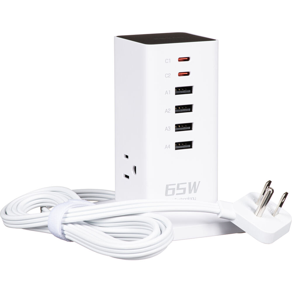 

Зарядное устройство Tessan 9-in-1 65W USB/AC Vertical Charging Stati TS-CS01-WH