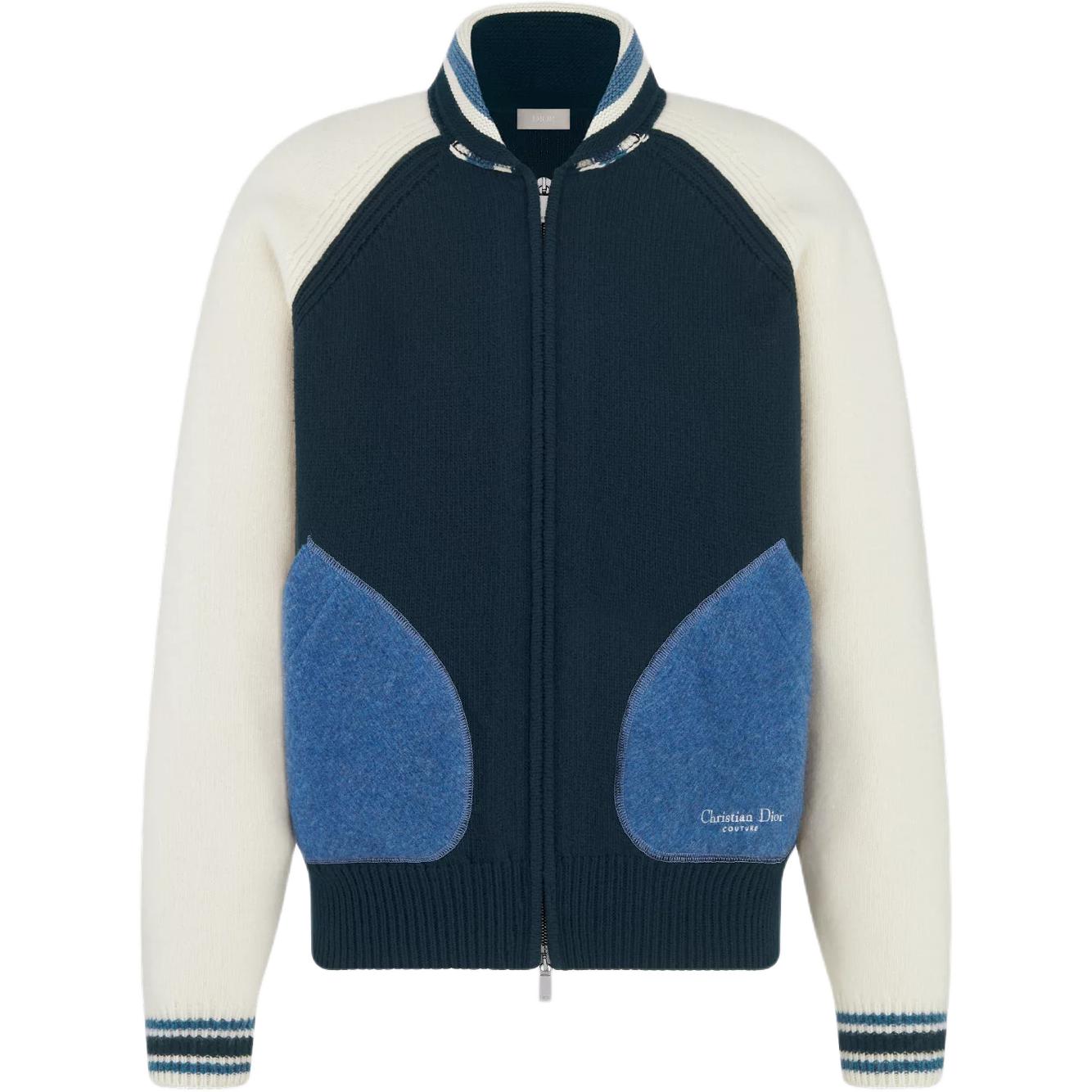 

Кардиган с молнией и панелями Homme DIOR, синий белый