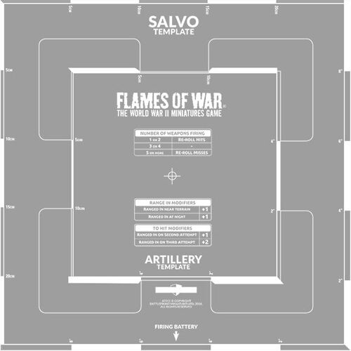 

Фигурки Flames Of War: Salvo Template (Etched)